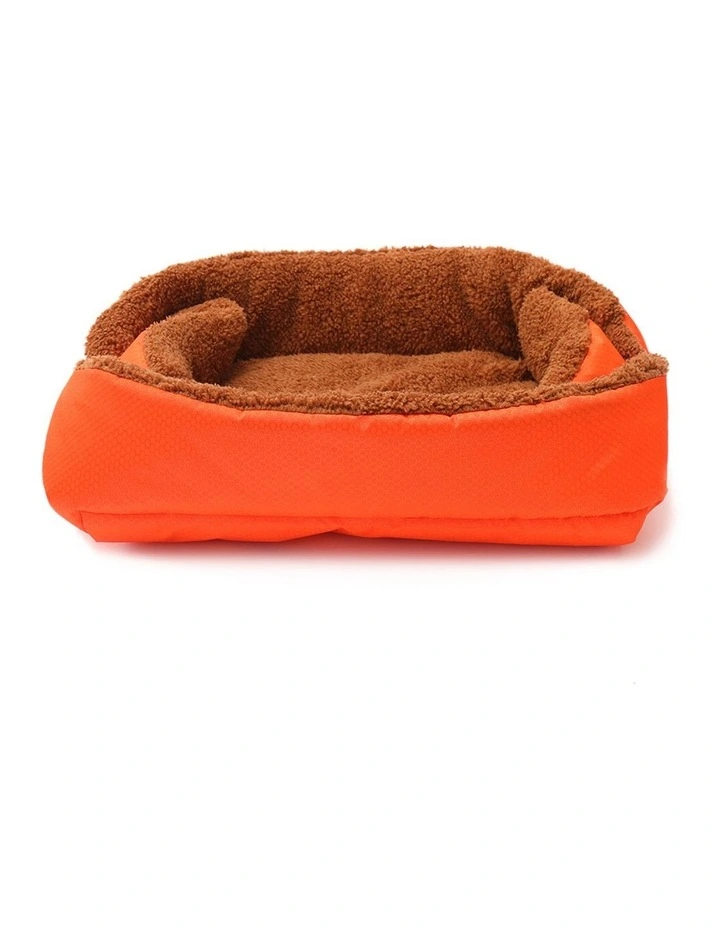 SOGA 2X Orange Plush Cat & Dog Bed Cushion Nest image 2