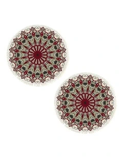 SOGA 2X 120cm Modern Ethnic Mandala Rug with Tassels