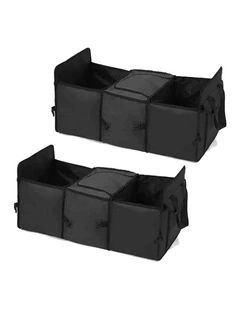 SOGA Waterproof Car Boot Storage Box Black 2 Pack