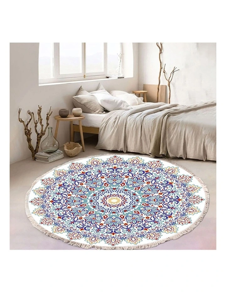 SOGA 120cm Mandala Non-Slip Area Rug image 2