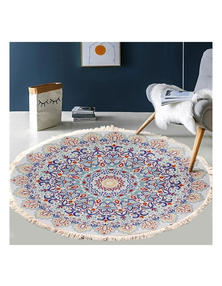 SOGA 120cm Mandala Non-Slip Area Rug image 3