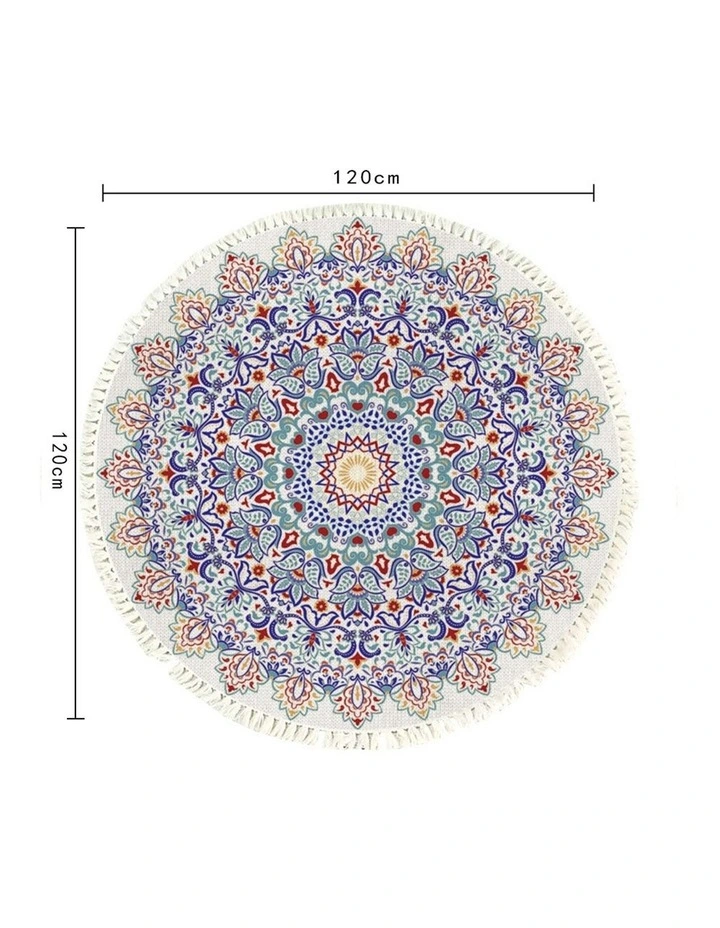 SOGA 120cm Mandala Non-Slip Area Rug image 6