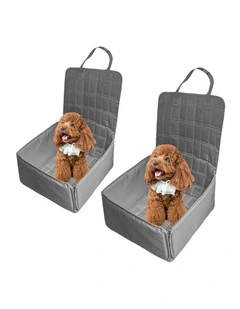 SOGA 2X Grey Breathable Pet Car Carrier Bag