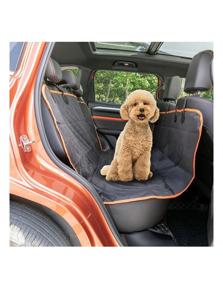 SOGA 2X Black 600D Oxford Waterproof Dog Car Seat Hammock Cover image 4