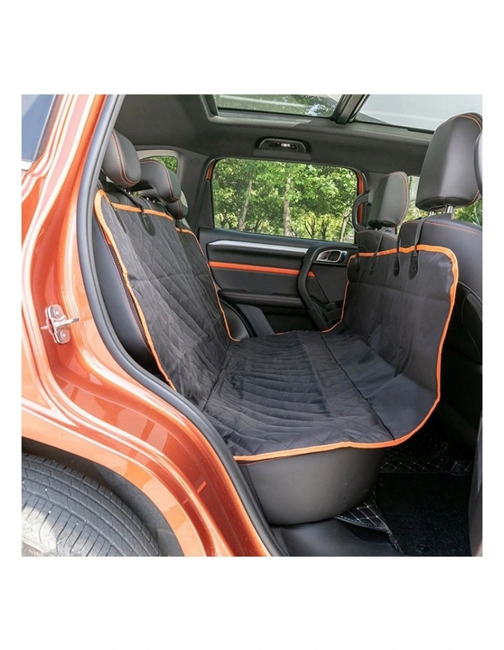 SOGA 2X Black 600D Oxford Waterproof Dog Car Seat Hammock Cover image 5