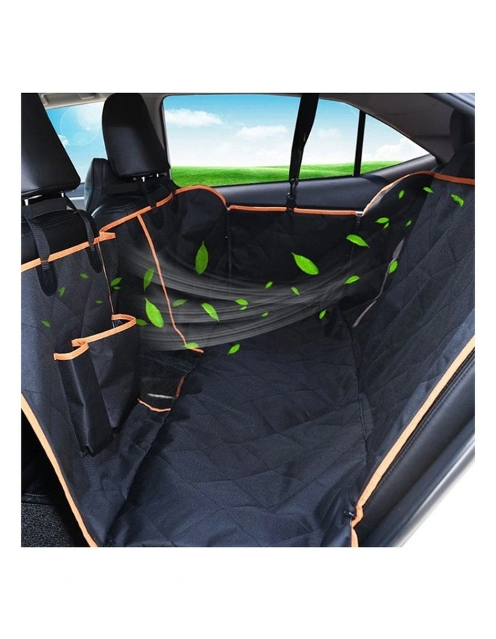 SOGA 2X Black 600D Oxford Waterproof Dog Car Seat Hammock Cover image 6