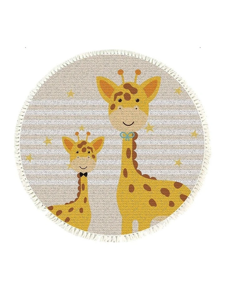 SOGA 120cm Cartoon Animal Non-Slip Flannel Rug image 1