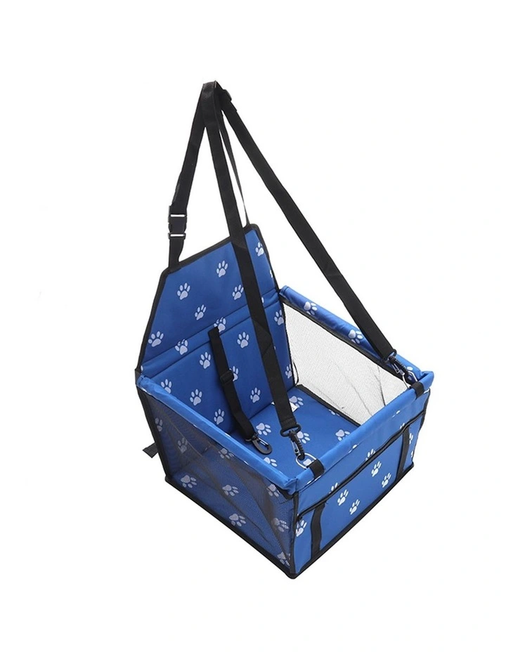 SOGA Blue Waterproof Pet Booster Car Seat with Mesh Carrier image 4