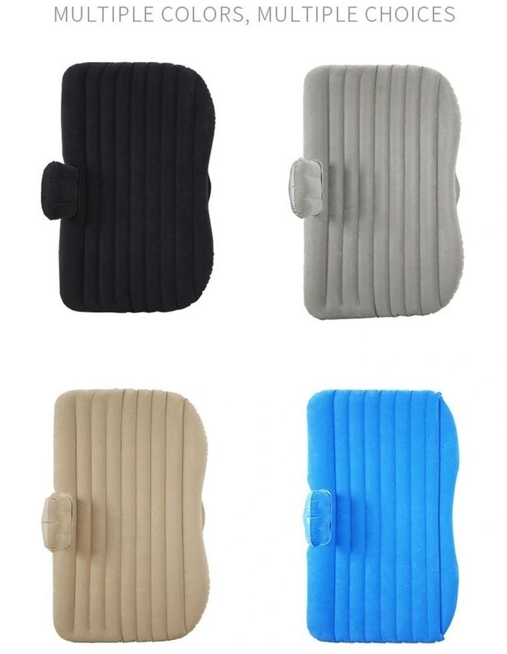SOGA Inflatable Car Mattress Beige Stripe 2 Pack image 4
