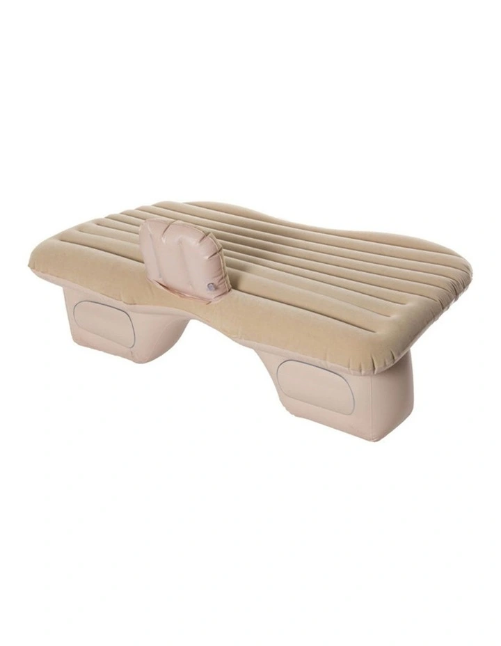 SOGA Inflatable Car Mattress Beige Stripe 2 Pack image 6