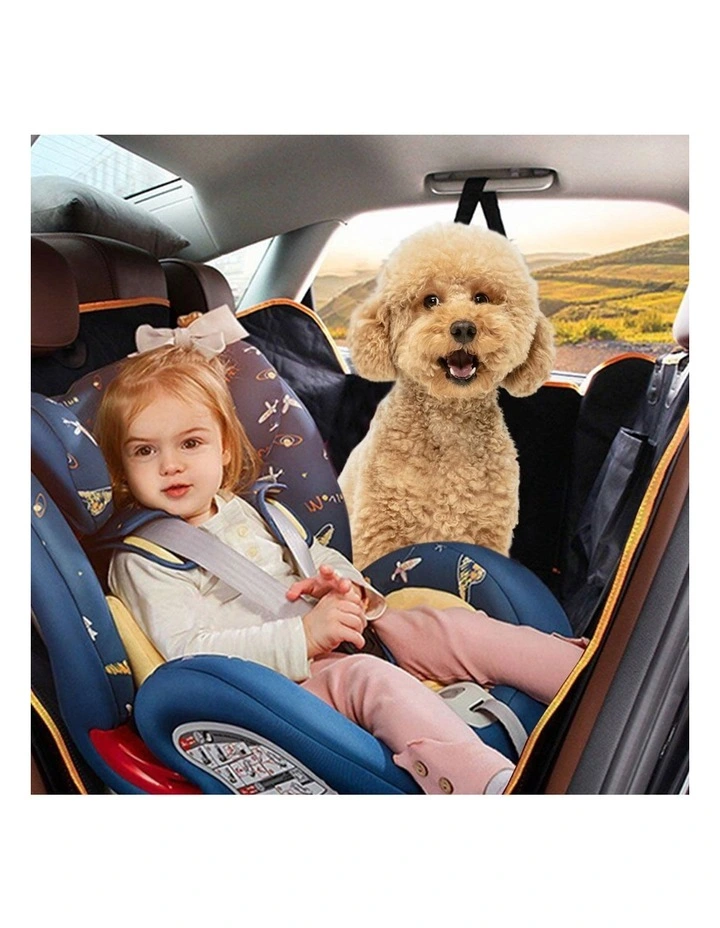 SOGA Black 600D Oxford Waterproof Dog Car Seat Hammock Cover image 7