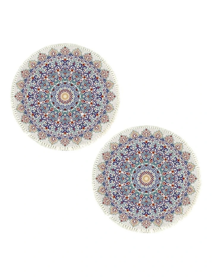 SOGA 2X 120cm Mandala Non-Slip Area Rug image 1