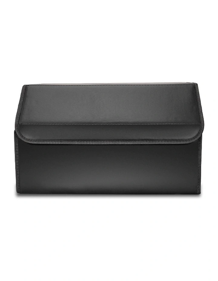 SOGA 2X Large Foldable Car Boot Storage Organisers Black image 3