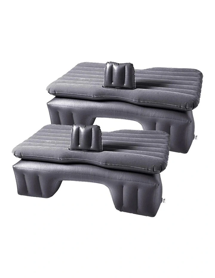 SOGA Inflatable Car Mattress Grey 2 Pack image 1