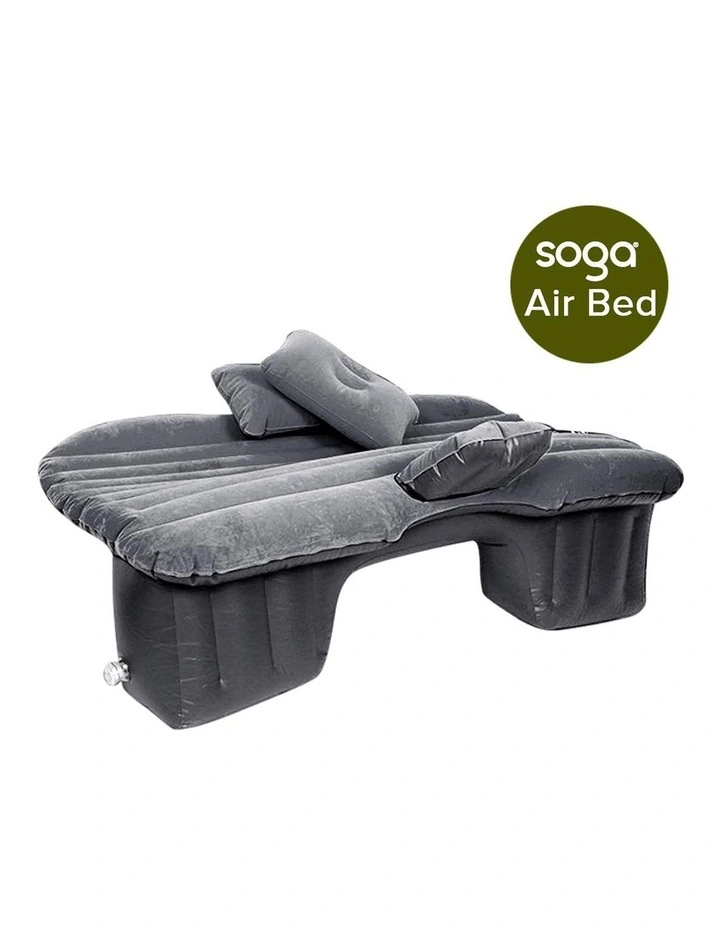 SOGA Inflatable Car Mattress Grey 2 Pack image 6