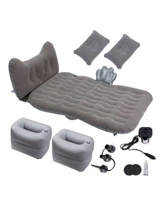 SOGA Inflatable Car Mattress Grey Honeycomb
