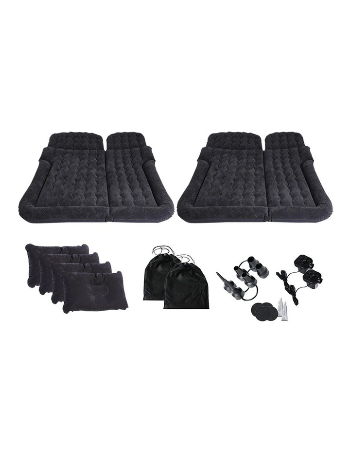 SOGA Inflatable Car Boot Mattress Black 2 Pack image 1