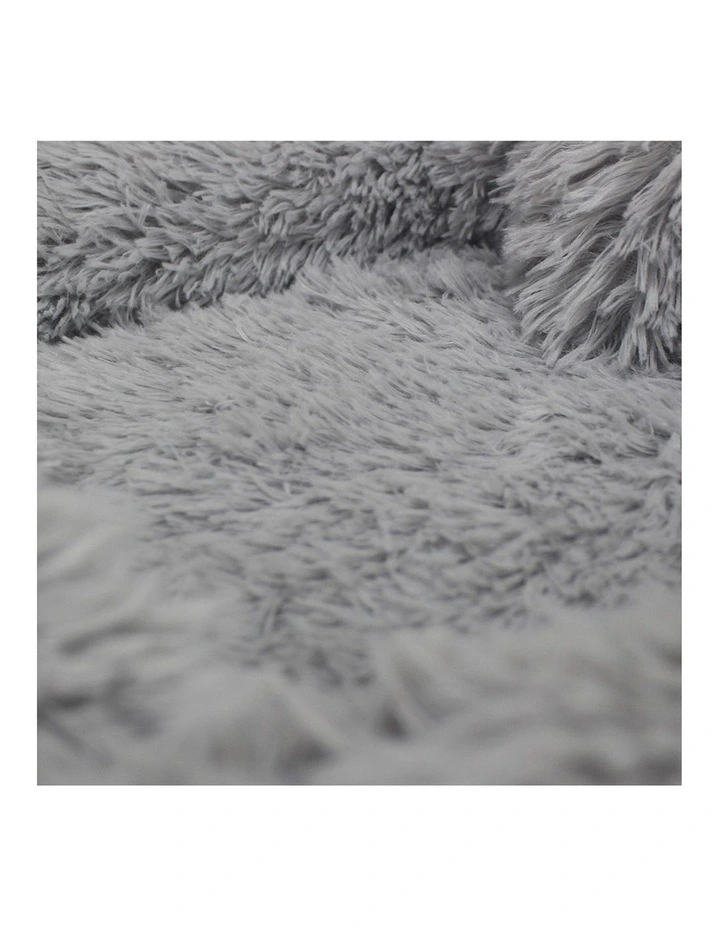SOGA 2X Black Plush Cat & Dog Bed Cushion Nest image 6