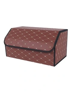 SOGA  Leather Car Boot Collapsible Foldable Trunk Cargo Organizer