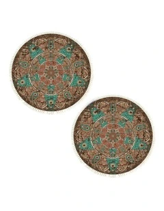 SOGA 2X 90cm Mandala Round Non-Slip Area Rug