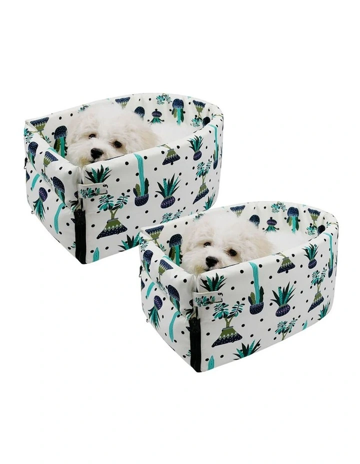 SOGA 2X White Car Centre Console Pet Travel Bed image 1