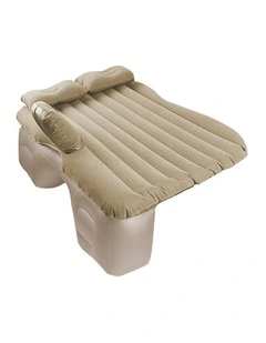 SOGA Inflatable Car Mattress Beige Stripe