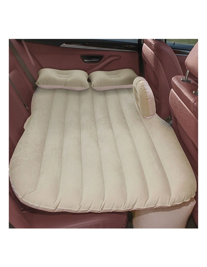 SOGA Inflatable Car Mattress Beige Stripe image 2