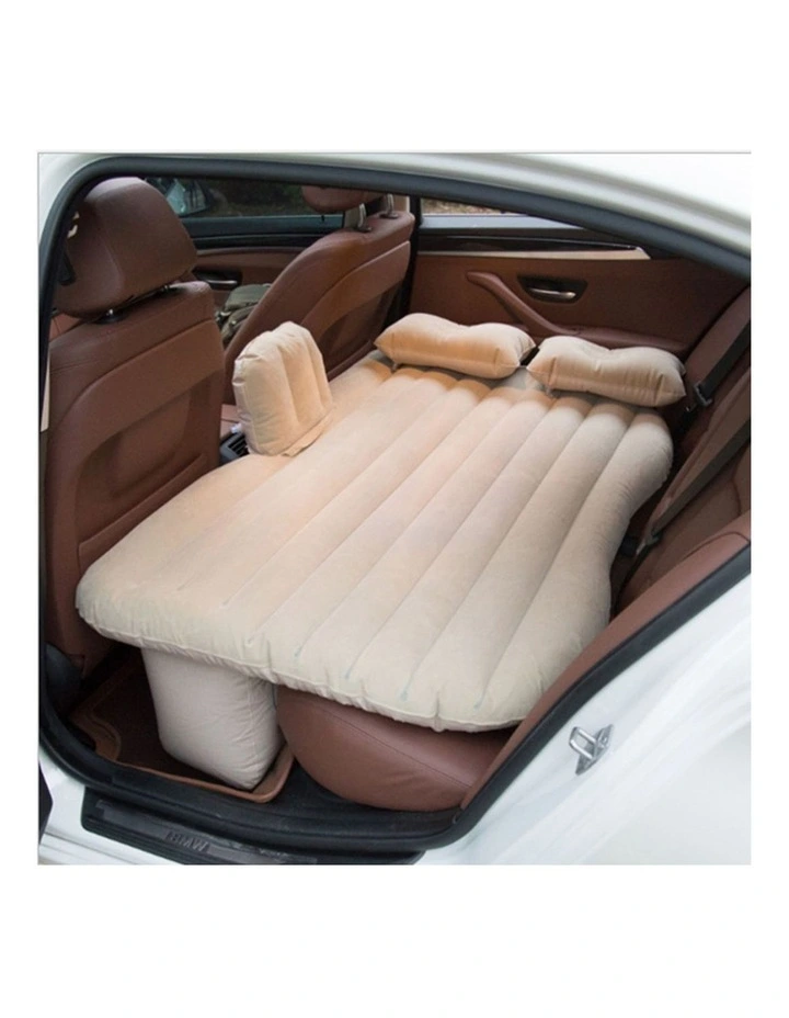 SOGA Inflatable Car Mattress Beige Stripe image 3