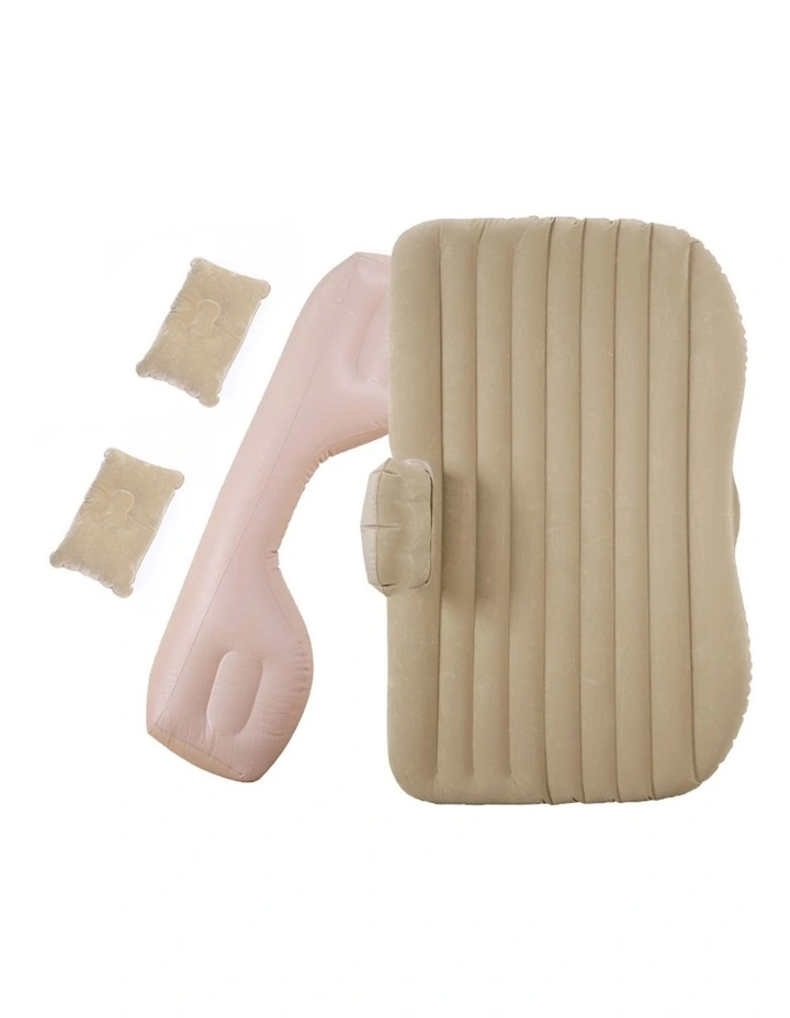 SOGA Inflatable Car Mattress Beige Stripe image 5