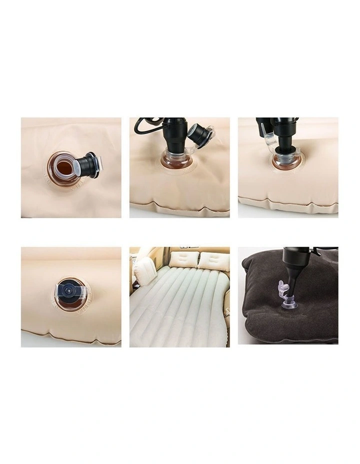 SOGA Inflatable Car Mattress Beige Stripe image 6