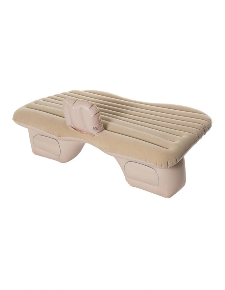 SOGA Inflatable Car Mattress Beige Stripe image 7