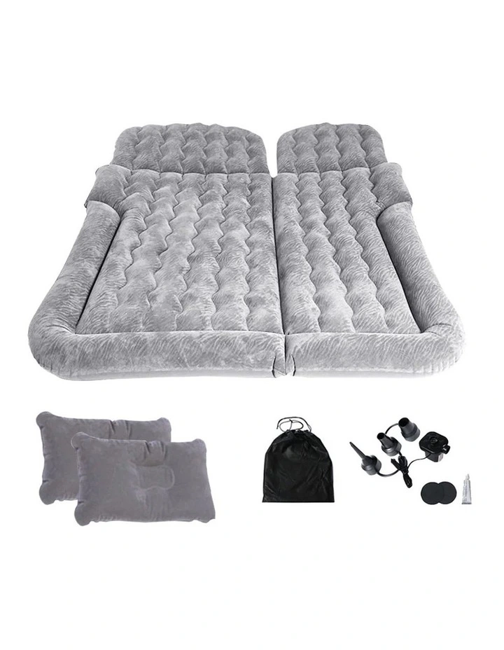 SOGA Inflatable Car Boot Mattress Grey image 1