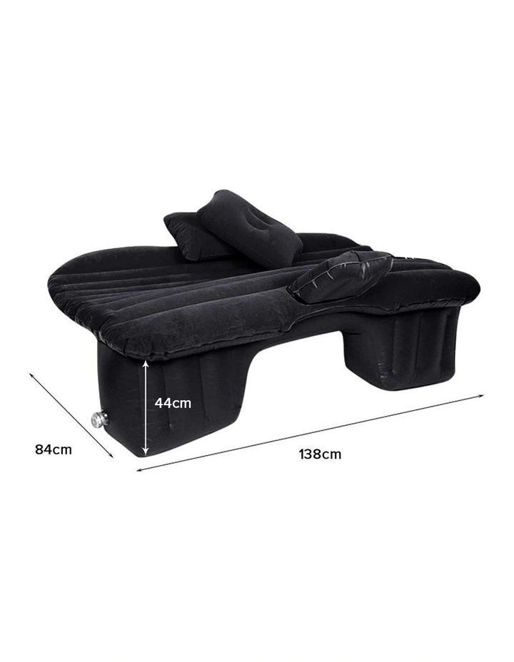 SOGA Black Inflatable Car Air Bed Set with Handheld Vacuum & Storage Bag image 3