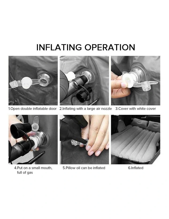 SOGA Black Inflatable Car Air Bed Set with Handheld Vacuum & Storage Bag image 6