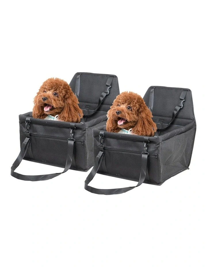 SOGA 2X Waterproof Pet Booster Car Seat with Mesh Carrier image 1