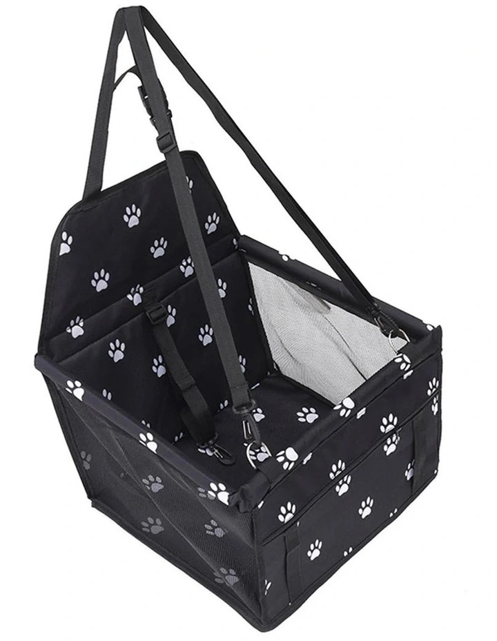 SOGA 2X Black Waterproof Pet Booster Car Seat with Mesh Carrier image 4