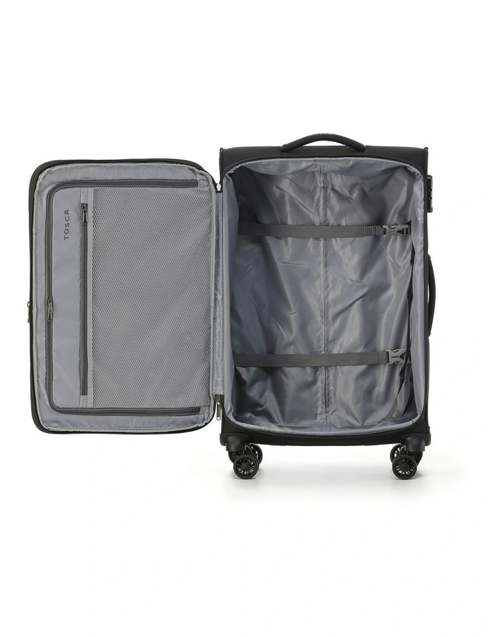 Luna Lite 65cm Medium Soft Suitcase - Black image 2