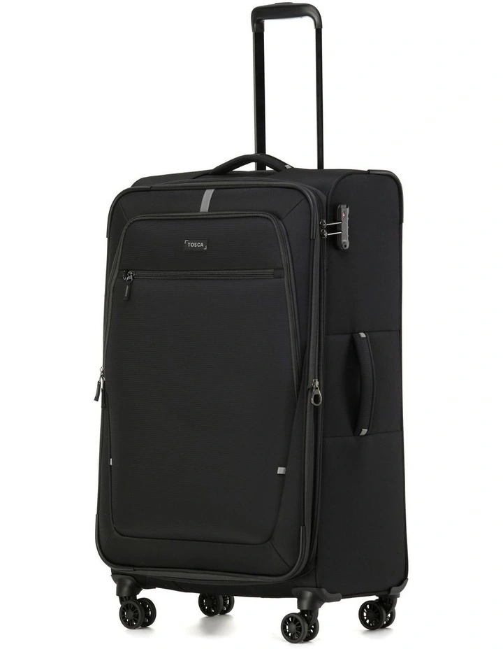 Luna Lite 77cm Large Soft Suitcase - Black image 1