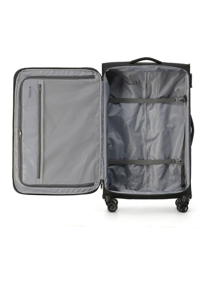 Luna Lite 77cm Large Soft Suitcase - Black image 2