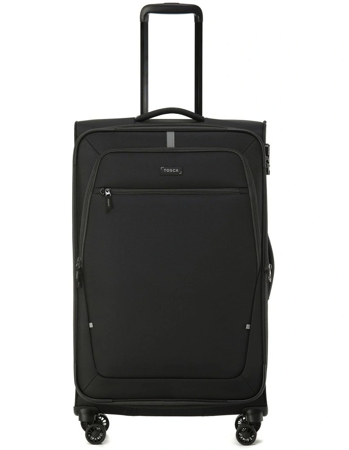 Luna Lite 77cm Large Soft Suitcase - Black image 3