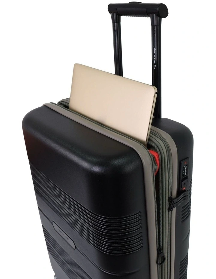 Pierre Cardin Impact Hard Shell Medium and Cabin Bundle 2-Piece Set in Black image 6