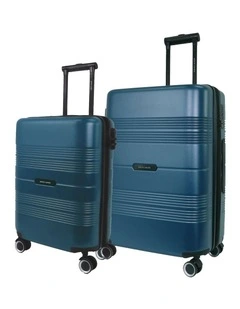 Pierre Cardin Impact Hard Shell Medium and Cabin Bundle 2-Piece Set in Teal