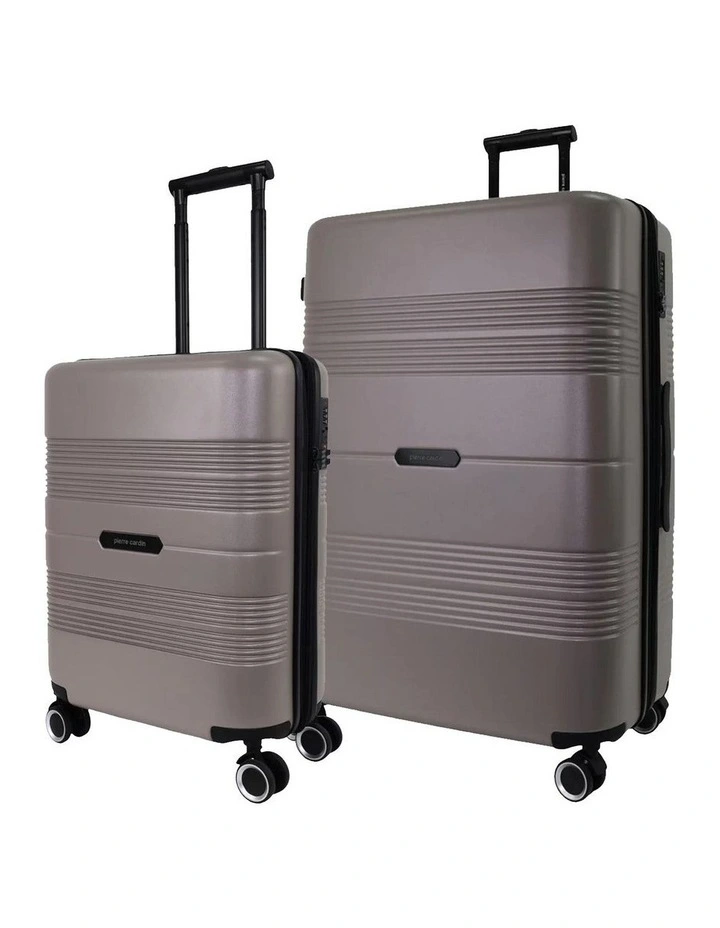 Pierre Cardin Impact Hard Shell Medium and Cabin Bundle 2-Piece Set in Taupe image 1