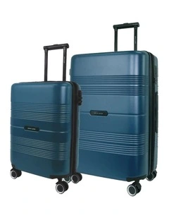 Pierre Cardin Impact Hard Shell Large and Cabin Bundle 2-Piece Set in Teal