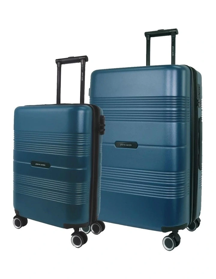 Pierre Cardin Impact Hard Shell Large and Cabin Bundle 2-Piece Set in Teal image 1
