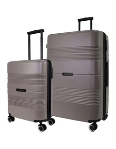 Pierre Cardin Impact Hard Shell Large and Cabin Bundle 2-Piece Set in Taupe