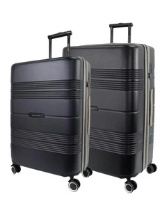 Pierre Cardin Impact Hard Shell Large & Medium Bundle 2-Piece Set in Black