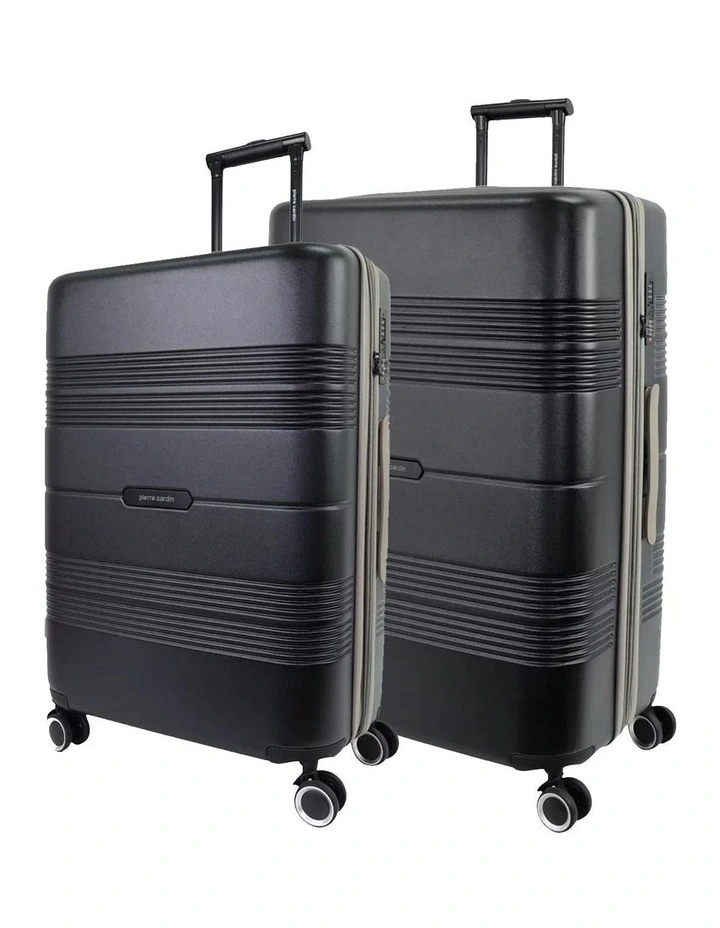 Pierre Cardin Impact Hard Shell Large & Medium Bundle 2-Piece Set in Black image 1