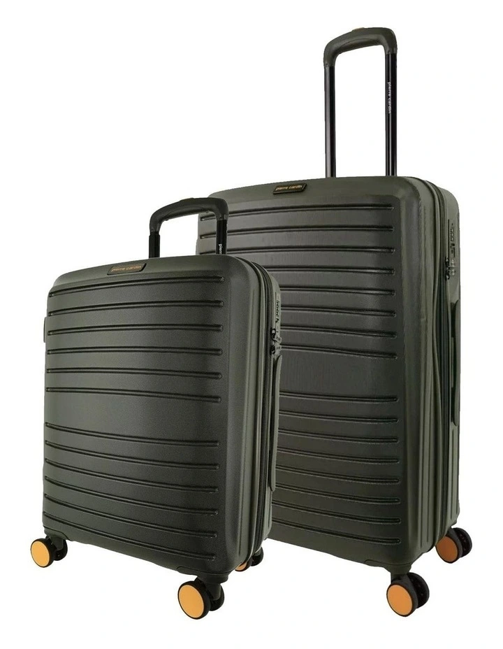 Pierre Cardin Oasis Hard Shell Large and Cabin Bundle 2-Piece Set in Olive image 1