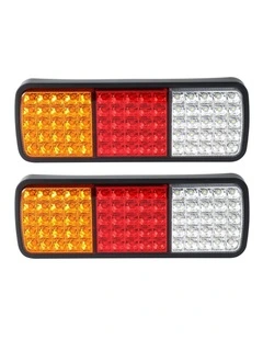 Giantz Pair 75 LED Tail Lights Stop Reverse Indicator 12V Ute Trailer Caravan Truck Boat